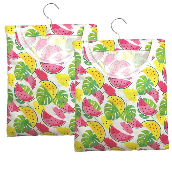 RIFESHOW Canvas Clothespin Bag with Hanging Hook Hanging Storage Organizer for Wardrobe and Laundry Room, 2 Pack, Floral, 12.5x10.5 Inch
