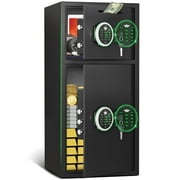 6.5 Cub Extra Large Safe, Heavey Safe Box with Double Digtal Keypad and Dual Alarm for Home Office Hotel, Large Double Door Safe Box
