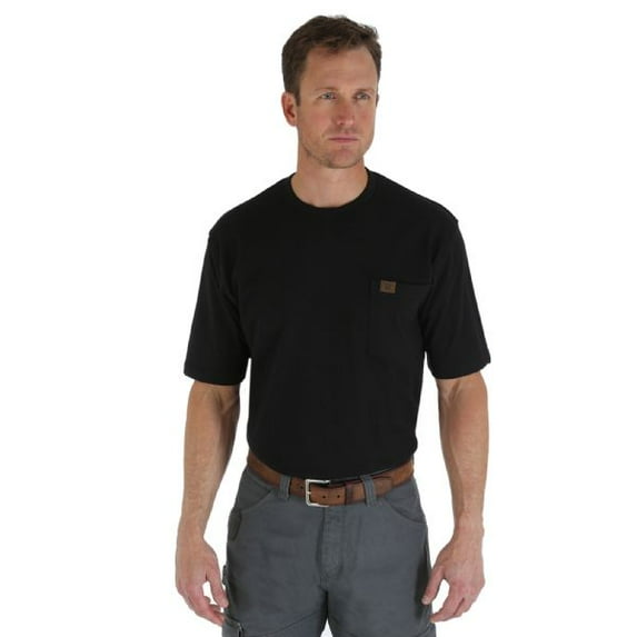Wrangler Workwear 3W700 SS Pocket T-Shirt-Black-TAL-XLT