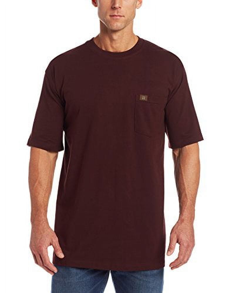Wrangler Riggs Workwear T-Shirt Uomo – Cotone 100%, Manica Corta, Taschino, Nero, Taglia XXX-Large Tall