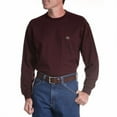 thumbnail image 1 of riggs workwear by wrangler men's long sleeve pocket t- shirt,burgundy,large, 1 of 1
