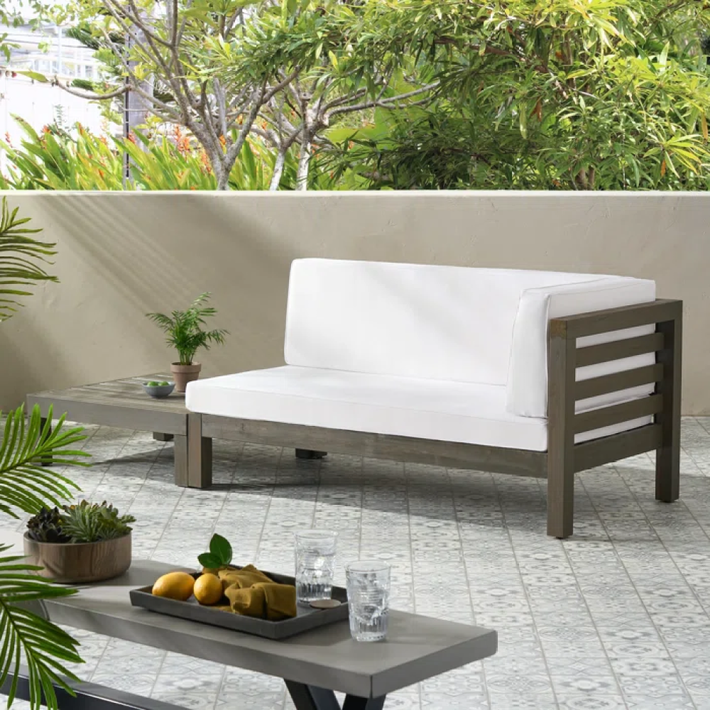 RIGHT CORNER BENCH AND COFFEE TABLE — free download