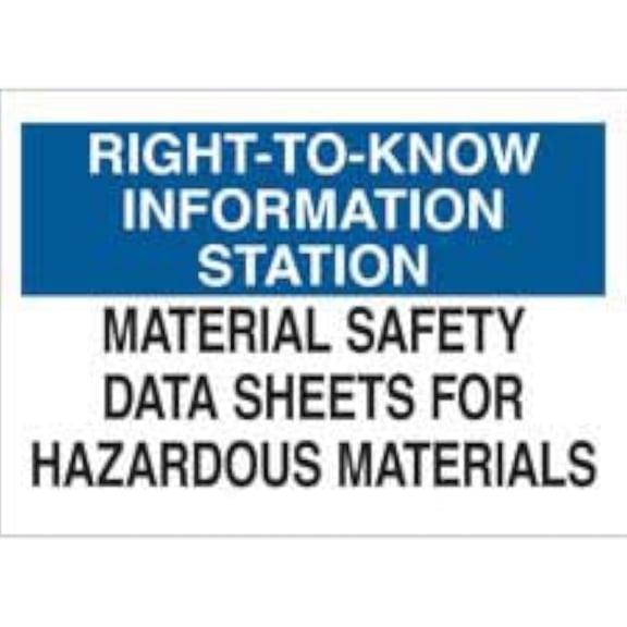 RIGHT-TO-KNOW INFORMATION STATION Sign - Safety Sign - Safety Awareness and Compliance Sign, No.2479 Safety Sign, 12 X 16 Inch Metal Tin Sign