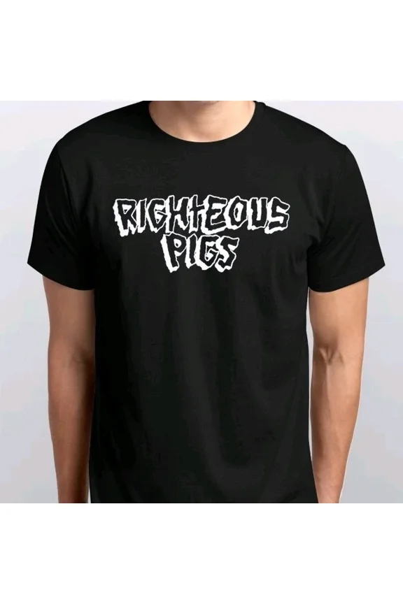 RIGHTEOUS PIGS T-SHIRT All sizes S M L XL XXL 3 4 XL colours Black, White