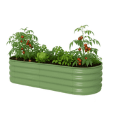 NuVue Products RIGID-Cast 4-in-1 Outdoor Modular Raised Garden Bed – 14" High with 4 Configurations