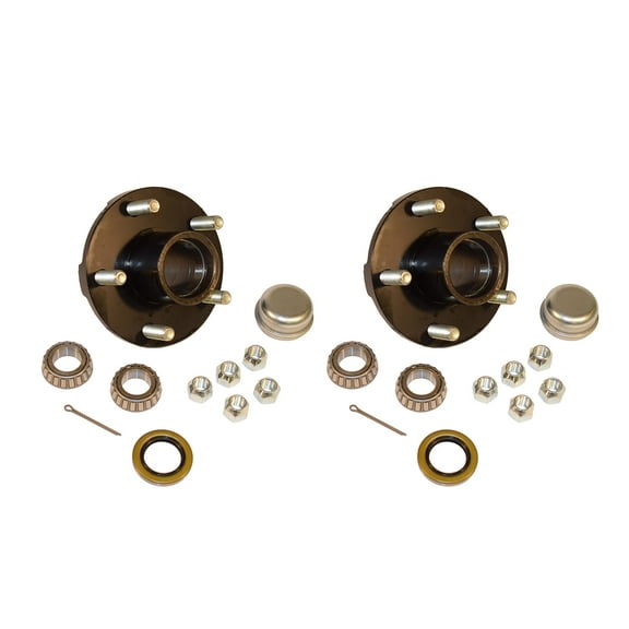 RIGID HITCH INCORPORATED Trailer Hub Kit (BT-150-PR) 5 Bolt on 4-1/2 Inch Circle with 1 inch I.D. Bearings - One Pair