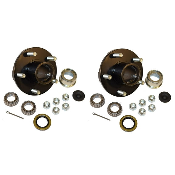 RIGID HITCH INCORPORATED Trailer Hub Kit (BT-150EZ-PR) 5 Bolt on 4-1/2 Inch Circle with 1 inch I.D. Bearings - One Pair