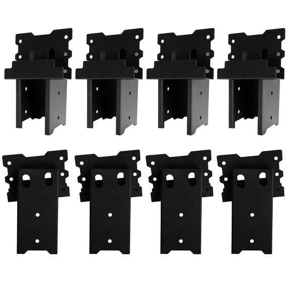 RIGMEC 4x4 Deer Stand Elevator Brackets, 8 Pack Steel Outdoor Brackets for Deer Blinds, Hunting Platforms, Shooting Shacks and Tree Houses