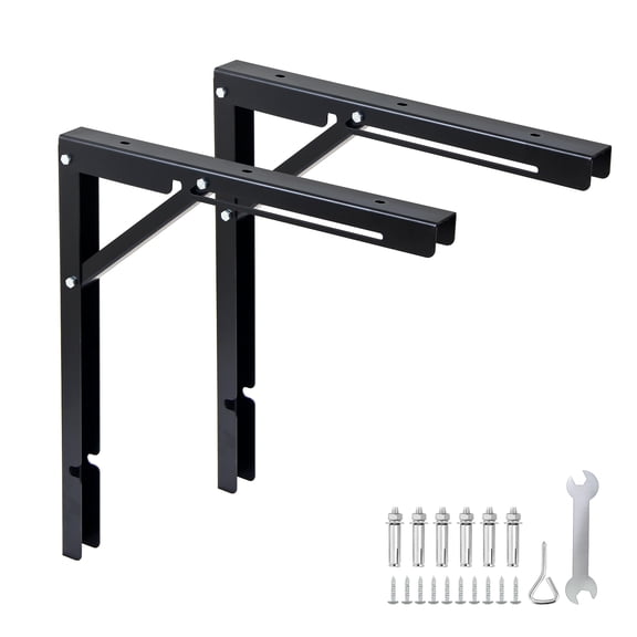 RIGMEC Split Wall Mounting Bracket Stand for Triangular Load 500 lbs Heavy Duty Steel Wall Mounting AC Bracket Split, Desktonditioner Bracket, 24Lx22 H Adjustble Split Mount, Universal Storage Rack