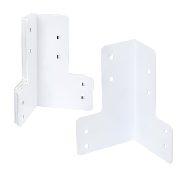 RIGMEC Workbench Corner Brackets, 8pcs White Corner Brackets, 4 Mm Tickness Right Angle Galvanized Steel Shop Table Bracket Kit for Workbench Or Desk Platform,White