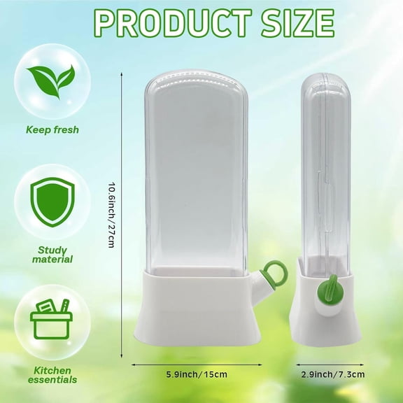 RIHJIN-2PCS Herb Keeper For Refrigerator,Fresh Vanilla, Cilantro, Asparagus And Peppermint Fresh Vanilla Preservation Box,Keeps Greens Fresh For 2-3 Weeks
