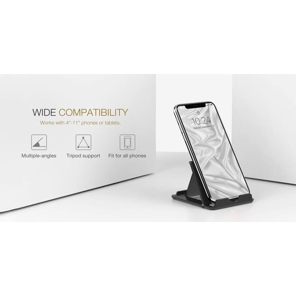 RIHJIN-2PCS Phone/Tablet Stand, Desktop Holder for 4-11" Device, Fit with iPhone 17/17 Air/17 Pro/17 Pro Max, iPhone 16/Pro/Pro Max/Plus, iPhone 15/Pro/Pro Max/Plus, iPhone 14/Pro/Pro Max/Plus