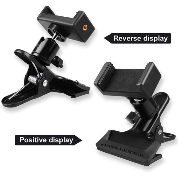 RIHJIN-Guitar Bass Head Phone Holder Live Broadcast Bracket Clip Compatible with iPhone, Compatible with Samsung Smart Phones (Guitar Head Phone Holder)