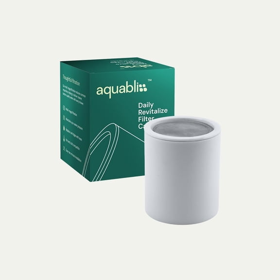 RIHJIN-High Output Shower Filter Replacement Cartridge Reduces Chemicals & Chlorine, Restores pH Balance, Glowing Skin, Strong Nails & Shimmering Hair 1-Pack (SFC100)