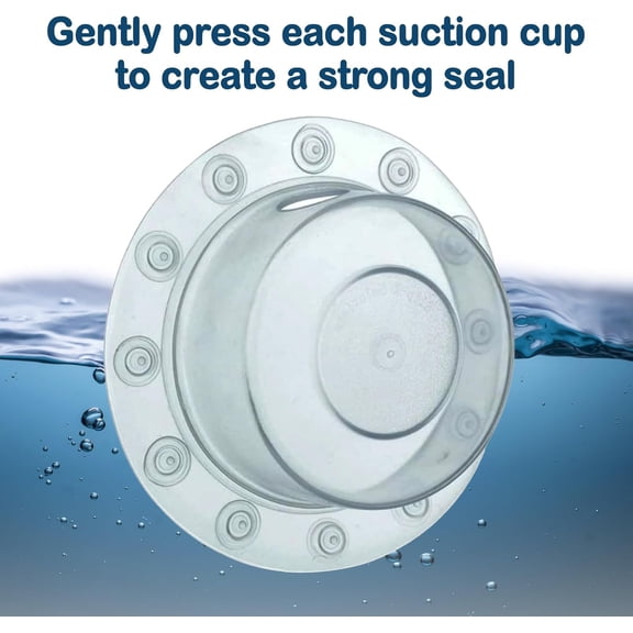 RIHJIN-| Overflow Drain Cover for Tub | Best Gifts for Mom, Spa & Bath Accessories | Drain Block, Water Stopper Plug | Bath Essentials for Women | 4" Diameter, Clear