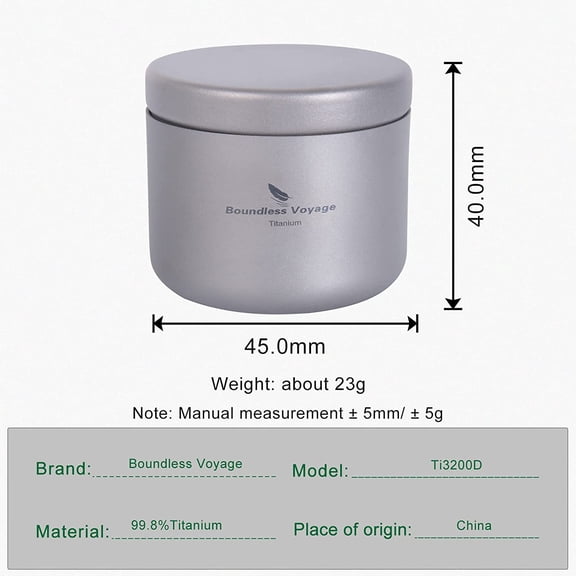 RIHJIN-Titanium Small Tin Can Box Canister Tea Tins Coffee Tins Food Storage Container for Tea,Coffee, Herb, Candy, Chocolate, Sugar, Spices, Beans