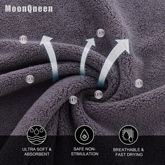 RIHJIN-Ultra Soft Premium Washcloths Set - 12 x 12 inches - 24 Pack - Quick Drying - Highly Absorbent Coral Velvet Bathroom Wash Clothes - Use as Bath, Spa, Facial, Fingertip Towel (Grey)