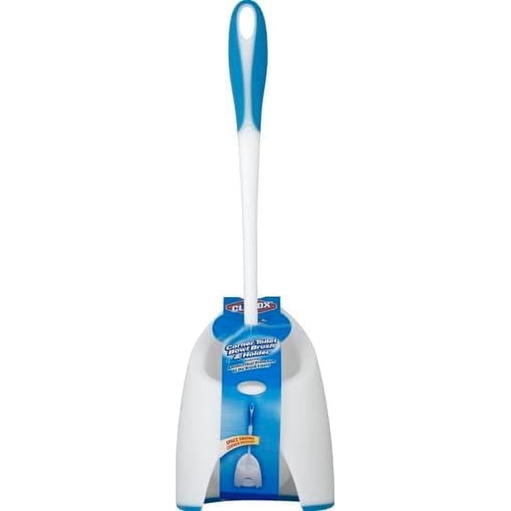 RIHJIN-Under-Rim Toilet Bowl Brush with Corner Storage Caddy, 16 x 5 x 5.5 in
