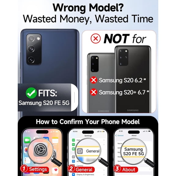 RIHJIN-for Samsung Galaxy S20-FE 5G Case: Compatible with Mag-Safe with Screen Protector, Military-Grade Matte Translucent Soft-Touch Skin Funda para S20FE, Black