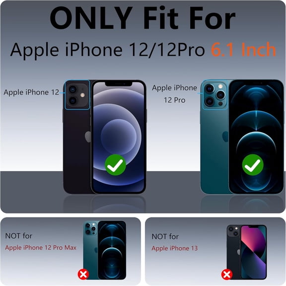 RIHJIN-for iPhone 12 Case & iPhone 12 Pro Case Shockproof Dropproof Dust-Proof Drop Proof 3-Layer Durable Phone Case Heavy Duty Protection Phone Case Cover for iPhone 12 6.1Blue and Lime Green