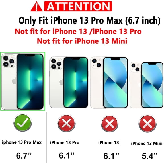 RIHJIN-for iPhone 13 Pro Max Case,with Camera Lens Cover HD Screen Protector,[Military Grade] Ring Car Mount Kickstand Hybrid Hard PC Soft TPU Shockproof Protective Case for iPhone 13 Pro Max, Green