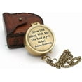 thumbnail image 1 of RII Pocket Brass Compass, Nautical Navy Compass for Camping, Travelling, Hiking, Boating, Gift Compass for, Birthday, Anniversary, Wedding, Retirement, to Your Loved Ones with Imprinted Leather Case…, 1 of 5