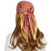 RIIQIICHY 27.5 Inch Women Head Scarf Like Silk Satin Hair Scarf for Women Sleeping Square Designer Bandana Scarf for Hair Wrapping at Night