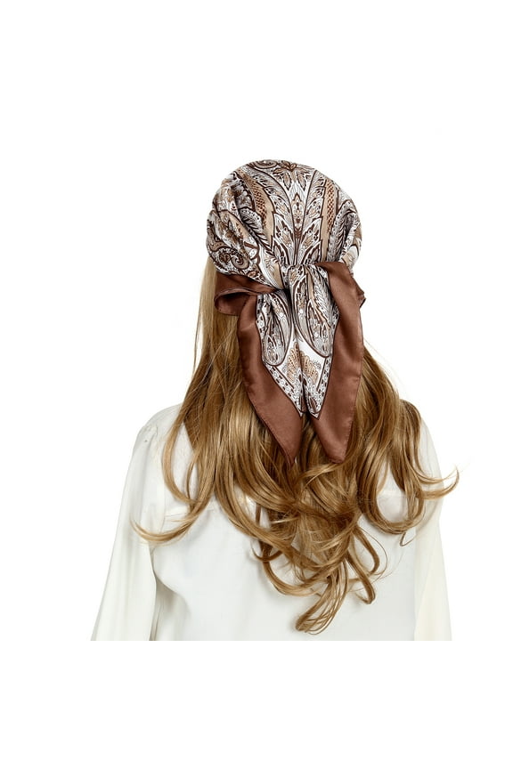 27.5 Inch Women Head Scarf Like Silk Satin Hair Scarf for Women Sleeping Square Designer Bandana Scarf for Hair Wrapping at Night