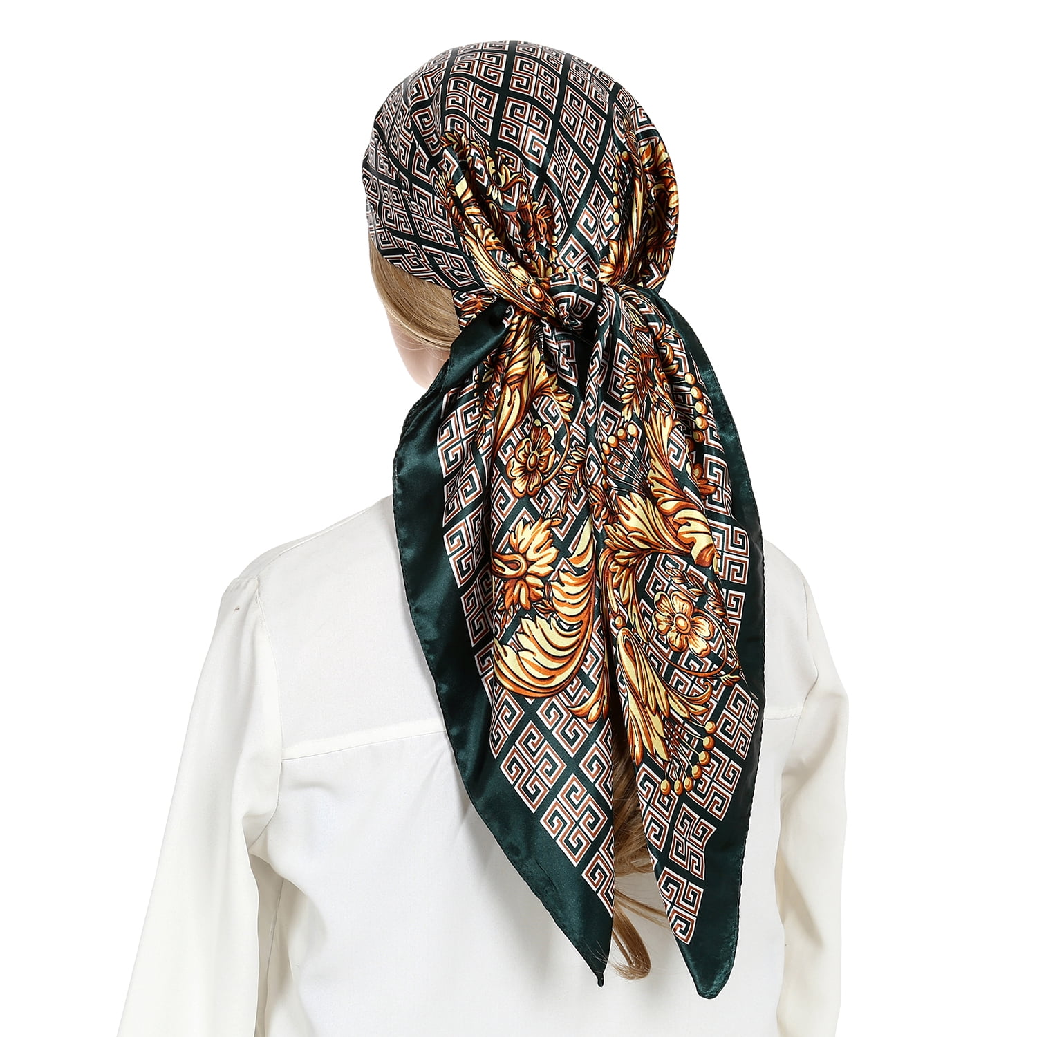 RIIQIICHY 35 Inch Women Head Scarf Like Silk Scarf Hair Scarf Bandana