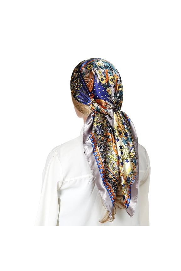 35 Inch Women Head Scarf Like Silk Scarf Hair Scarf Bandana Satin Scarf for Sleeping Hair Wrapping at Night