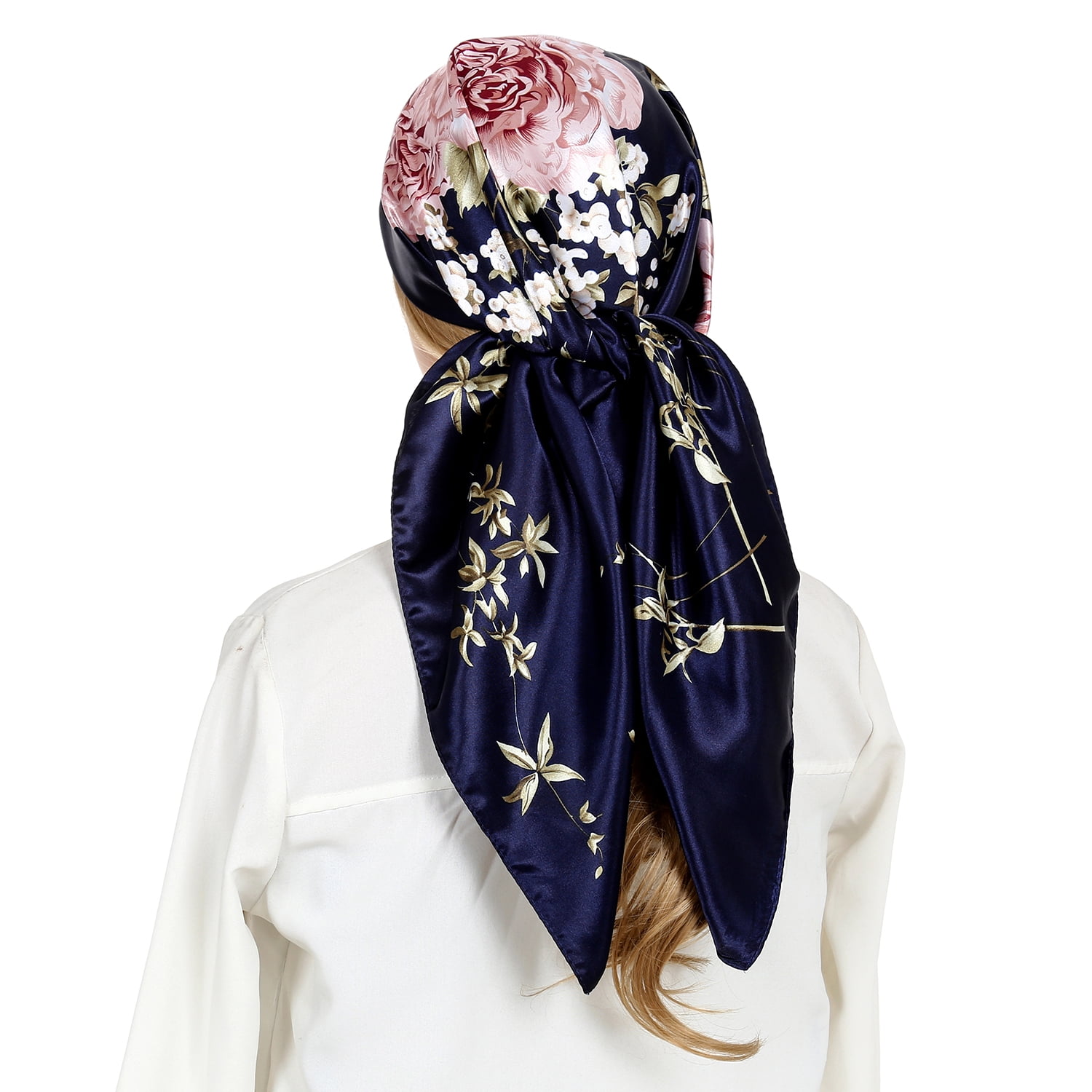 RIIQIICHY 35 Inch Women Head Scarf Like Silk Scarf Hair Scarf Bandana