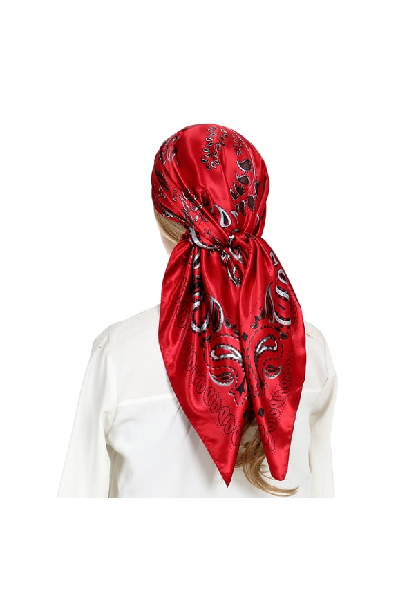 35 Inch Women Head Scarf Like Silk Scarf Hair Scarf Bandana Satin Scarf for Sleeping Hair Wrapping at Night