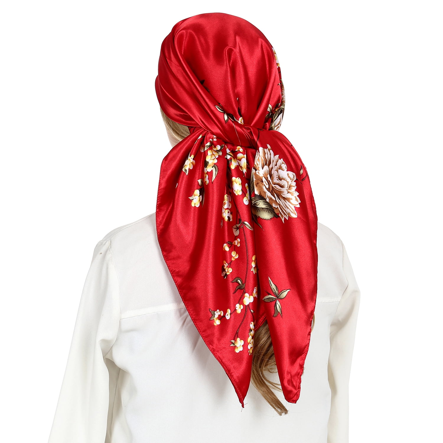RIIQIICHY 35 Inch Women Head Scarf Like Silk Scarf Hair Scarf Bandana