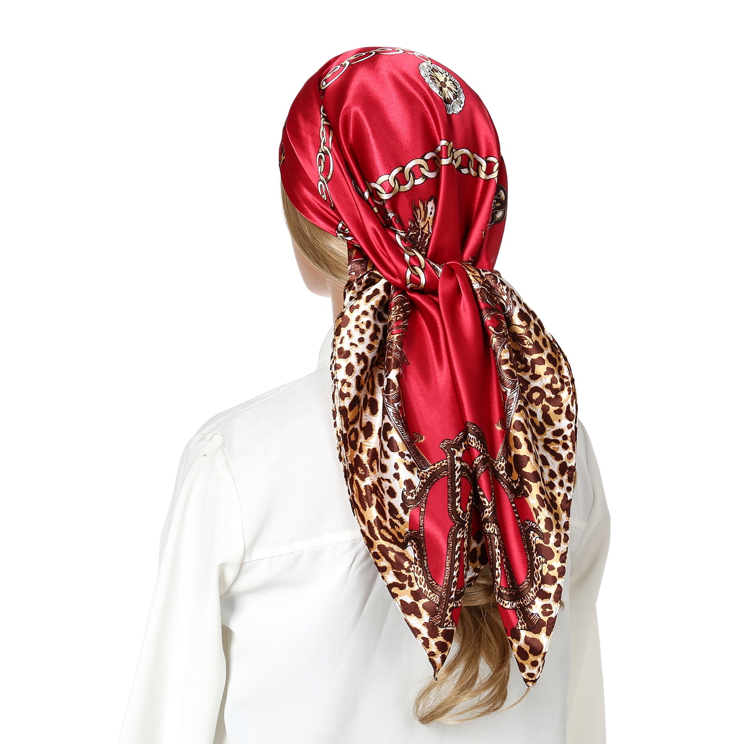 RIIQIICHY 35 Inch Women Head Scarf Like Silk Scarf Hair Scarf Bandana