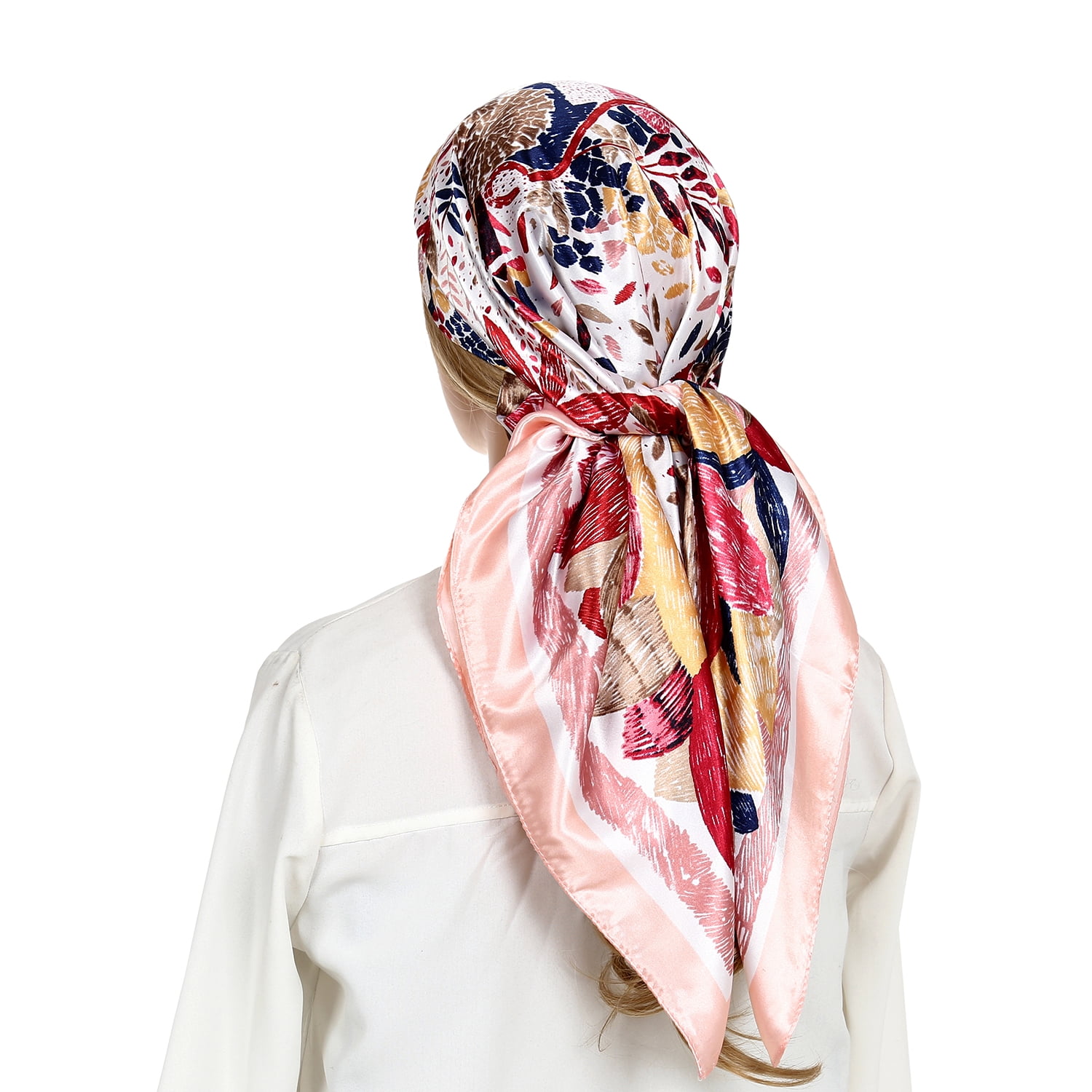 RIIQIICHY 35 Inch Women Head Scarf Like Silk Scarf Hair Scarf Bandana