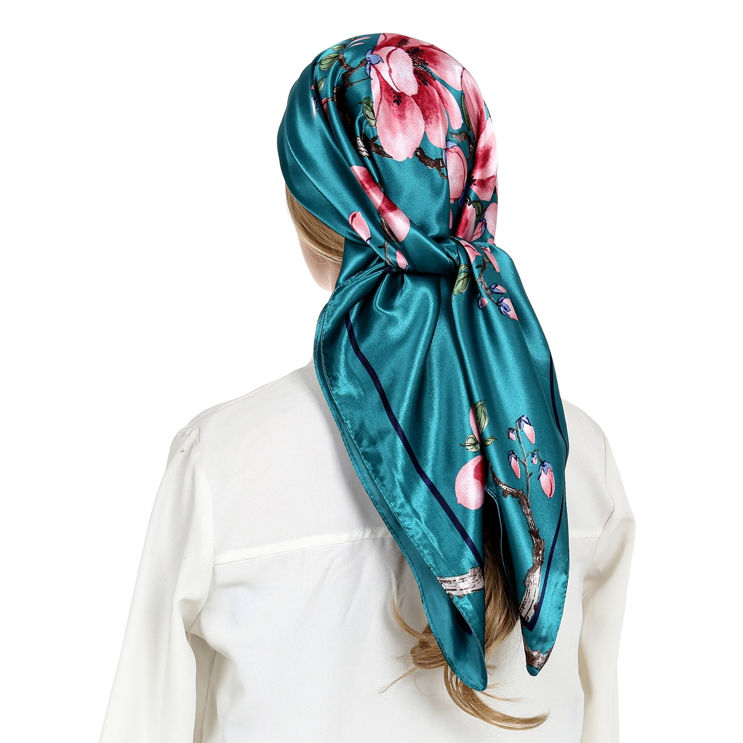 RIIQIICHY 35 Inch Women Head Scarf Like Silk Scarf Hair Scarf Bandana