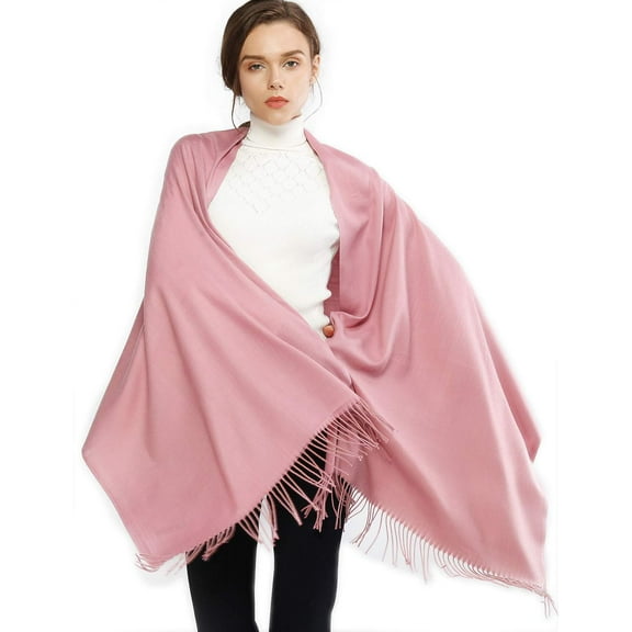 RIIQIICHY Dull Pink Pashmina Winter Scarf for Women Shawl Wrap for Dresses Wedding Shawl for Bridesmaids