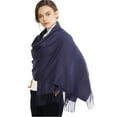 thumbnail image 1 of RIIQIICHY Navy Pashmina Winter Scarf for Women Shawl Wrap for Dresses Wedding Shawl for Bridesmaids, 1 of 7