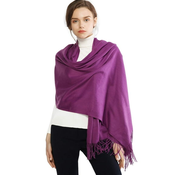 RIIQIICHY Purple Pashmina Winter Scarf for Women Shawl Wrap for Dresses Wedding Shawl for Bridesmaids