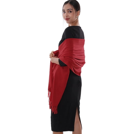RIIQIICHY Red Scarfs for Women Winter Pashmina Shawls and Wraps for Evening Dresses Large Warm Scarves