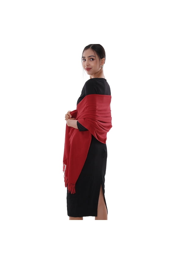 Red Scarfs for Women Winter Pashmina Shawls and Wraps for Evening Dresses Large Warm Scarves