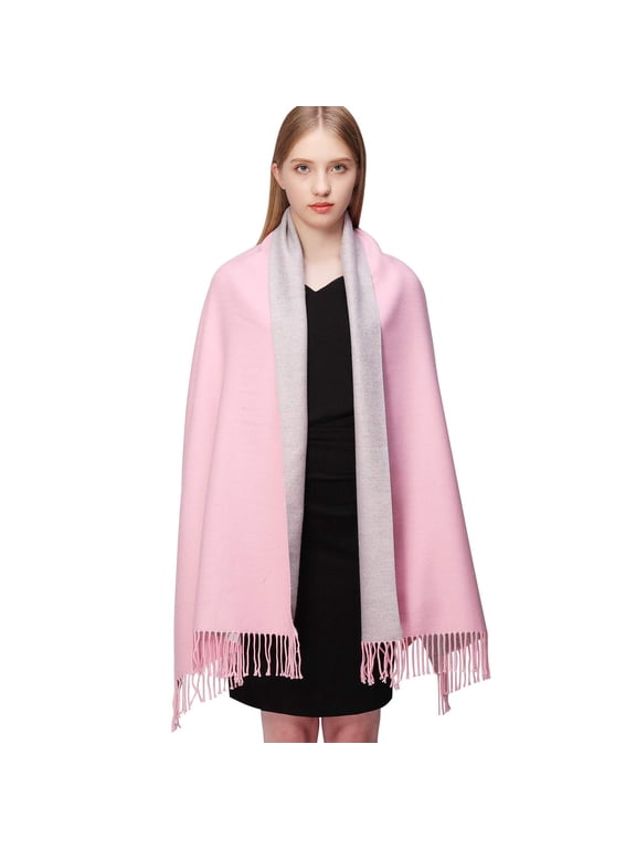 Reversible Winter Pashmina Scarfs for Women Shawls Wraps Evening Dresses Wedding Shawl for Bridesmaids Large Warm Scarves