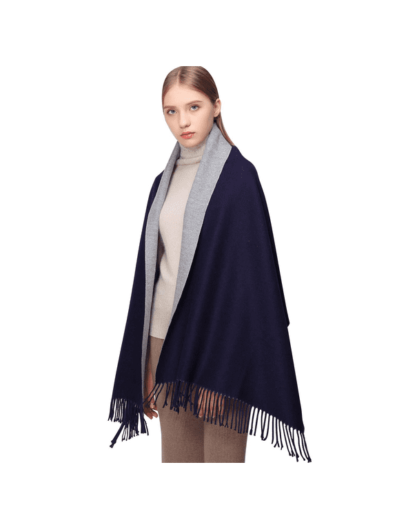 Reversible Winter Pashmina Scarfs for Women Shawls Wraps Evening Dresses Wedding Shawl for Bridesmaids Large Warm Scarves