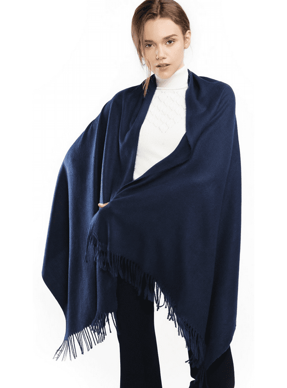RIIQIICHY Winter Women Scarf Navy Pashmina Shawls for Wedding Wraps for Evening Dresses Large Soft Warm Scarves