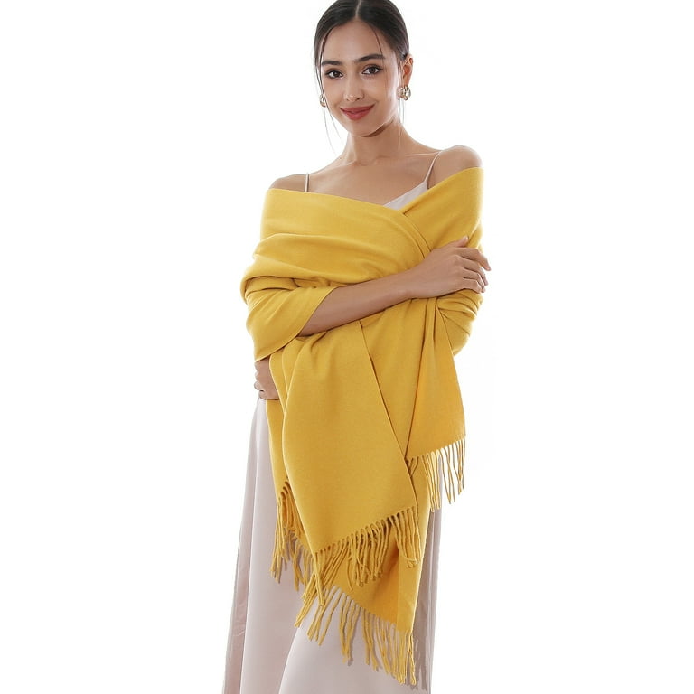 Yellow Shawl Bridal Pashmina Shawls Wraps Yellow Shawl, Kashmiri