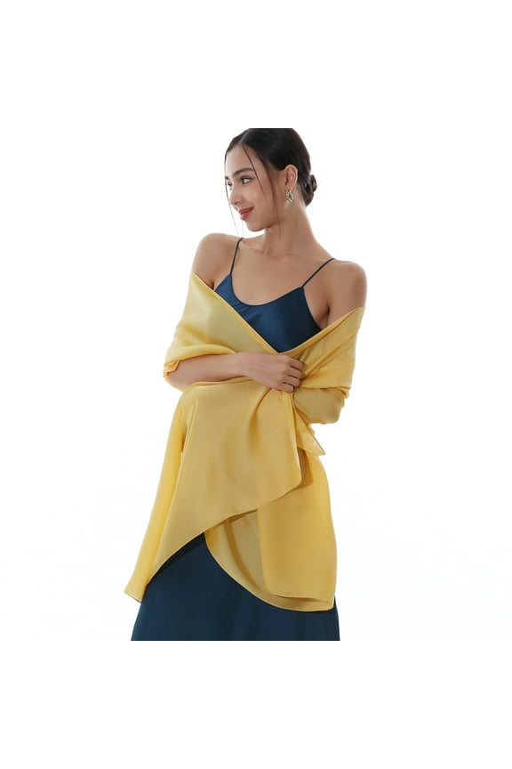 Women Shawls and Wraps for Evening Dresses Like Chiffon Camel Silk Scarf Formal Silky Pashmina Shawls for Weddings