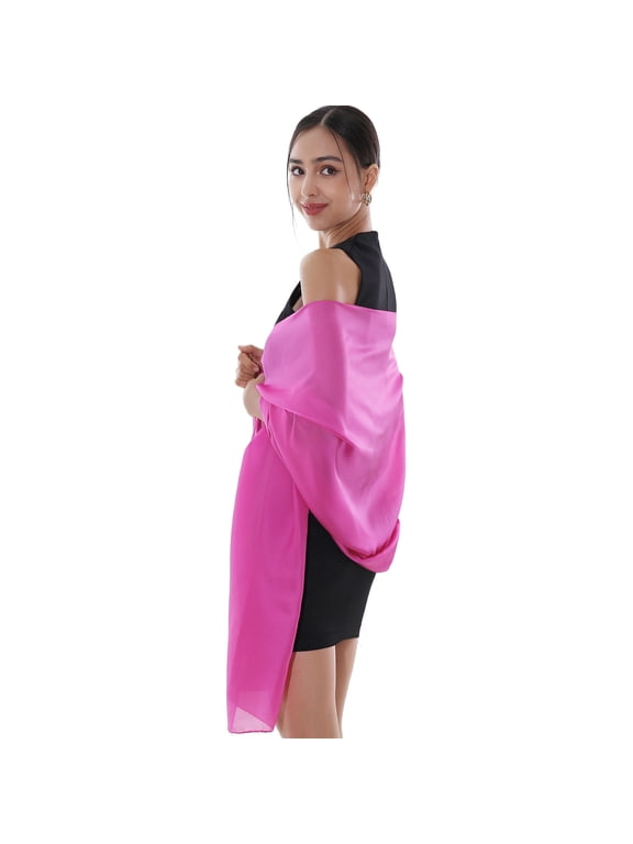Women Shawls and Wraps for Evening Dresses Like Chiffon Silk Scarf Formal Silky Pashmina Shawls for Weddings
