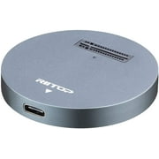 RIITOP M.2 NVMe SSD to USB Docking Station Adapter, External M.2 PCI-e NVMe SSD to USB-C Reader Adapter Converter for M.2 M Key NVMe SSD