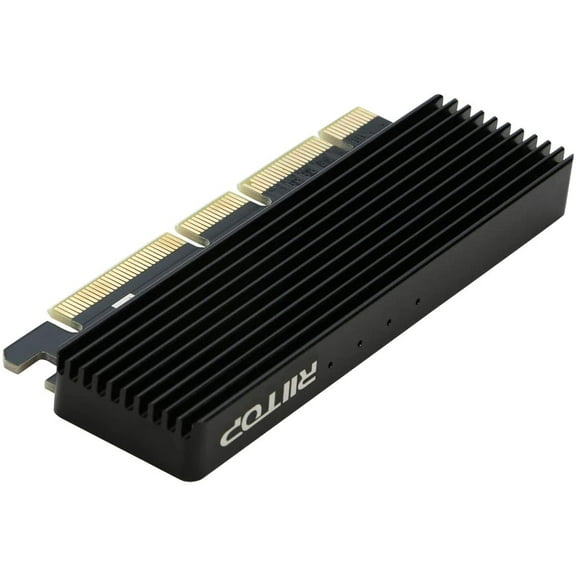 RIITOP NVMe to PCI-e Express x4/x8/x16 Converter Adapter Card with Heatsink (only for M Key M.2 NVMe SSD)