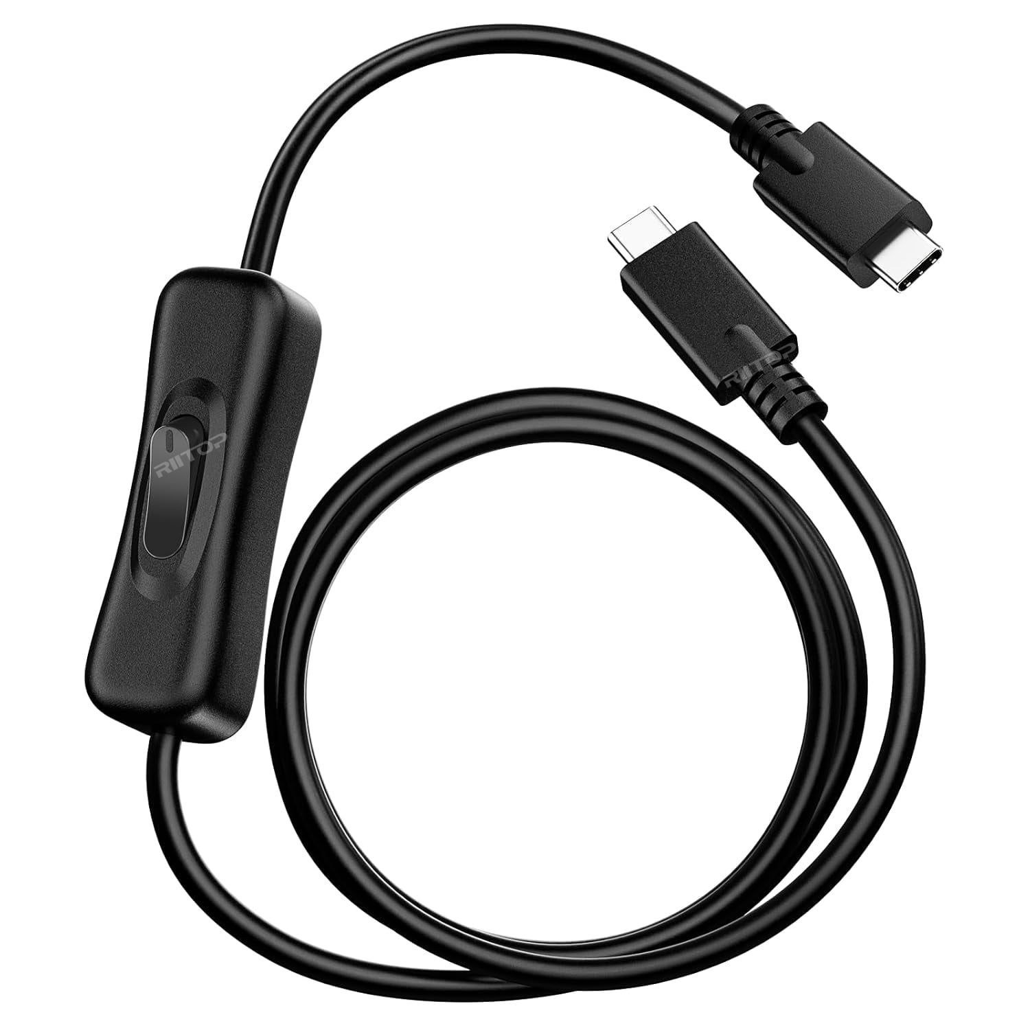 RIITOP USB Type-C On Off Switch Cable [3.3ft], USB 3.1 C to C Cable ...